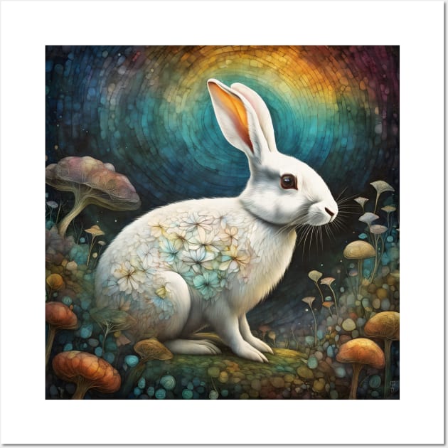 Mystical Bunny Rabbit Wall Art by PurplePeacock